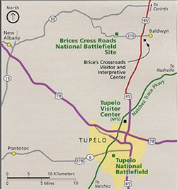 USA Mississippi Tupelo area NPS map.jpg