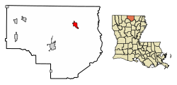 Местоположение Марион в округе Юнион, штат Луизиана.