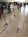 Directional arrows on floor