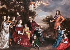 Het gezin van mr. Willem van den Kerckhoven (1607-1686) en Reijmerick de Jonge, door Jan Mijtens (ca. 1652/1655)