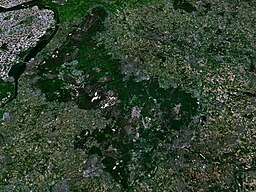 Satellitfoto över Veluwe.
