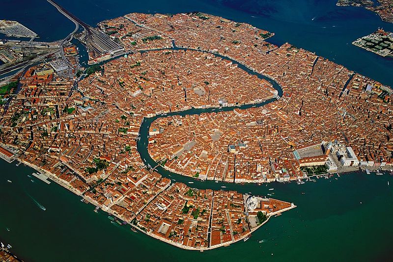 File:Venice Old Town Lagoon Aerial View.jpg