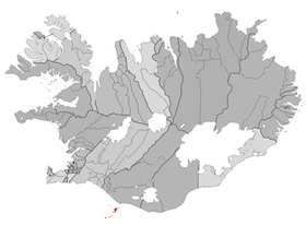 Расположение островов Вестманн