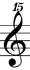 Double octaved treble clef