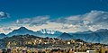 Vista panoramica di Bergamo (Città Bassa e Città Alta)