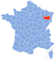 Localisation des Vosges en France