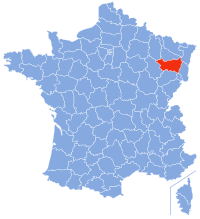 Vosges sur la carte