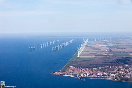Wind farms in the Noordoostpolder