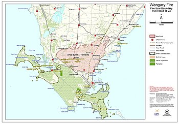 Wangary Fires (Eyre Peninsula) inquest - -- map of fire scour boundary.jpg