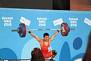 Deutsch: Gewichtheben bei den Olympischen Jugendspielen 2018; Tag 2, 10. Oktober 2018; Jungen 62 kg English: Weightlifting at the 2018 Summer Youth Olympics at 8 October 2018 – Boys' 62 kg