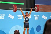 Deutsch: Gewichtheben bei den Olympischen Jugendspielen 2018; Tag 2, 10. Oktober 2018; Jungen 62 kg English: Weightlifting at the 2018 Summer Youth Olympics at 8 October 2018 – Boys' 62 kg