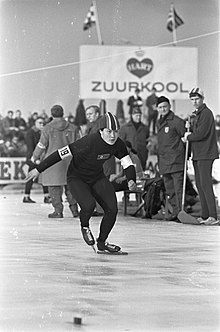 Wereldkampioenschap schaatsen allround vrouwen,Kim Song Soon (Noord-Korea) in , Bestanddeelnr 920-0954.jpg