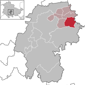 Poziția Witzleben pe harta districtului Ilm-Kreis
