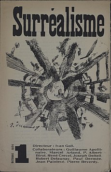Yvan Goll, Surréalisme, Manifeste du surréalisme, Volume 1, Number 1, October 1, 1924, cover by Robert Delaunay.jpg