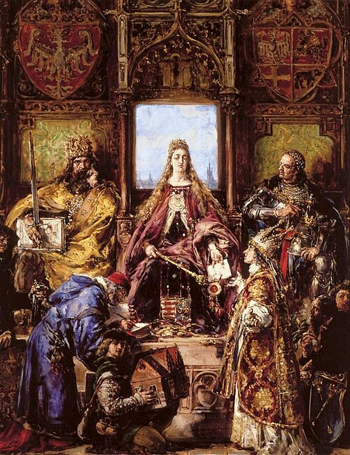 The founding of the university in 1364, painted by Jan Matejko (1838–1893)