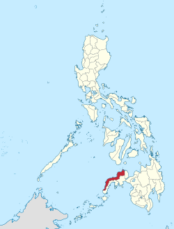 Map of the Philippines with Zamboanga del Norte highlighted
