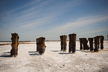 188. Остатки настилов для добывания соли на озере Баскунчак, Астраханская область — Olga Shuklina