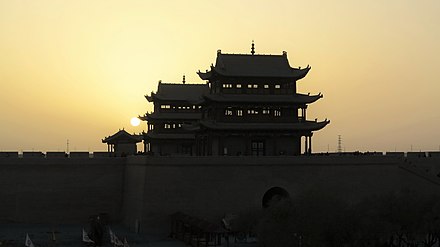 Jiayuguan Fort at sunset