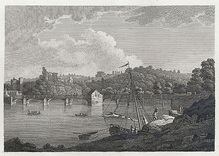 The Bridge and Castle at Chepstow at the end of the 18th century