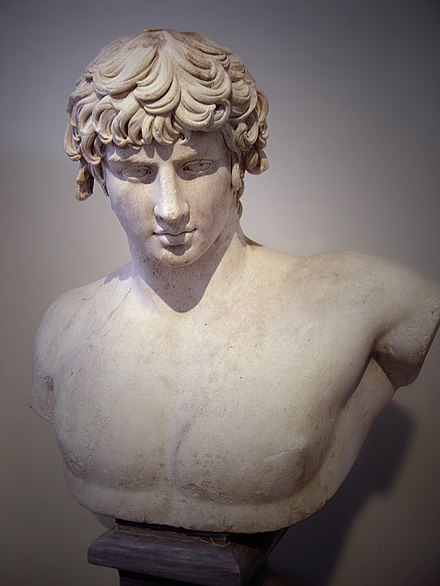 Bust of Antinous from Patras, (National Archaeological Museum of Athens)