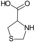 Structure of 1,3-thiazolidine-4-carboxylic acid