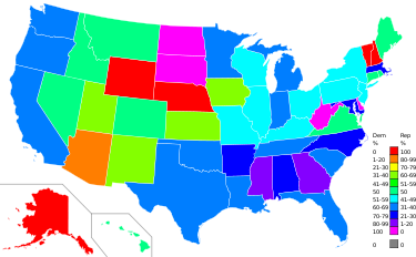 House representation by state 100th US Congress House of Reps.svg