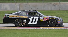 Jeff Green's No. 10 TriStar Toyota in 2014. 10 Jeff Green NASCAR Nationwide 2014 Gardner Denver 200 at Road America.jpg