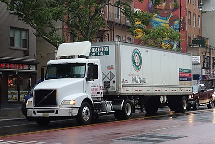 ODFL semi-trailer truck in Manhattan in 2019