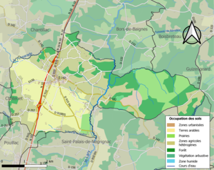 Mappa a colori che mostra l'uso del suolo.