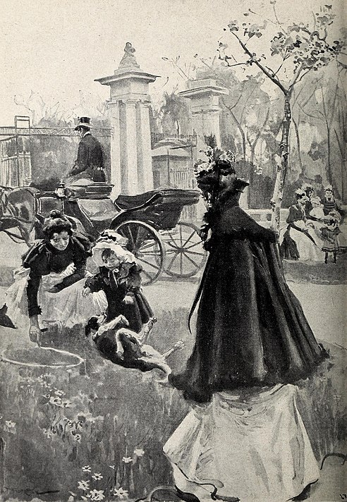 «Mañanas de Madrid. A la entrada del Retiro» (1899).