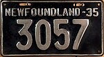 Номерной знак Ньюфаундленда и Лабрадора 1935 года 3057.jpg