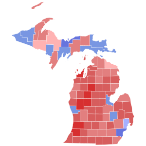 1942 United States Senate Election in Michigan by County.svg