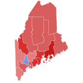 1960 Wybory do Senatu Stanów Zjednoczonych w Maine wyniki na mapie county.svg