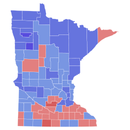 1960 United States Senate election in Minnesota results map by county.svg