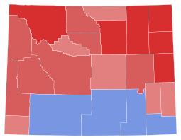 1982 United States Senate election in Wyoming results map by county.svg