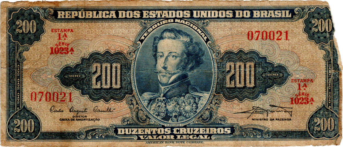 200 DUZENTOS CRUZEIROS BANCO CENTRAL DO BRAZIL