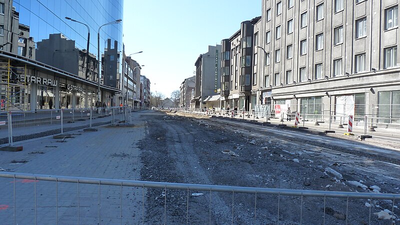 File:2014 tram tracks replacement in Tallinn 001.JPG