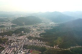 Kota Jiande dilihat dari udara