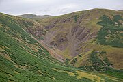 A view of Devil's Beef Tub near Moffat, Scotland.