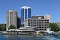 * Nomination View of Halifax Ferry Terminal and 1801 Hollis Street office building - Halifax, Canada. --GRDN711 04:05, 20 March 2023 (UTC) * Decline Noise should be reduced. --Ermell 11:43, 20 March 2023 (UTC)  Done Thanks for the review. GRDN711 23:58, 20 March 2023 (UTC) Very good, but now the verticals at the right side should be as perfect as at the left. --Ermell 09:49, 21 March 2023 (UTC)  Done Verticals matched. --GRDN711 14:48, 21 March 2023 (UTC) The building at the right side is not vertical. Sorry. --Ermell 21:38, 21 March 2023 (UTC) Regretfully, this is about as far as I can take it technically, Will leave the QI status of this image to the judgement of others. It has found a home in two Wikipedia articles which is positive. --GRDN711 03:09, 23 March 2023 (UTC)  Oppose Maybe that is the best way. --Ermell 10:46, 26 March 2023 (UTC)