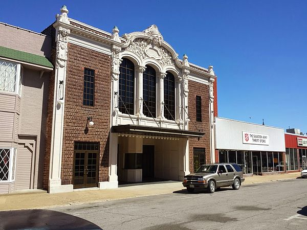 The facade of the historic 4th Street theater in downtown Moberly. Built in 1913; is the oldest vaudeville theatre in Mid-Missouri.
