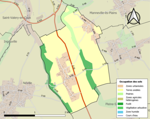 Kolorowa mapa przedstawiająca użytkowanie gruntów.