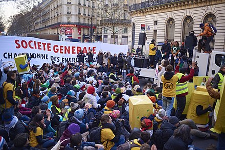 A 2018 climate change protest in Paris.