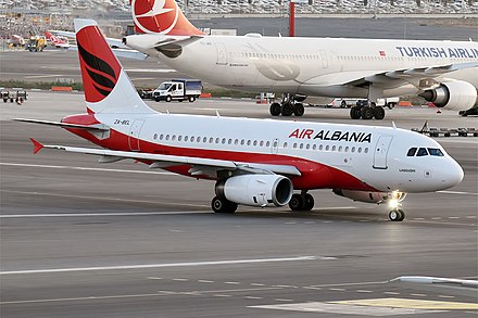 An Air Albania Airbus A319-100