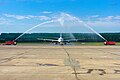 * Nomination Water cannon salute for Air Belgium Airbus A340 at Krasnoyarsk airport --DS28 12:15, 25 June 2020 (UTC) * Promotion  Support Good quality. --Blood Red Sandman 13:05, 25 June 2020 (UTC)