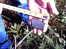 Measure, photograph and log aircraft debris. AircraftDebrisCloseup.jpg