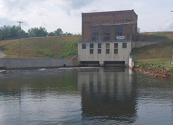 Alcona Dam on the Au Sable River in Curtis Township.