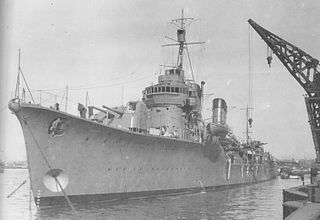 Japanese destroyer <i>Amagiri</i> (1930) Fubuki-class destroyer