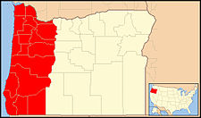 Arcidiecéze portlandská v Oregonu na mapě