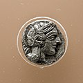 Athens - 500-400 BC - silver drachm - head of Athena - owl - Athens Agora Museum